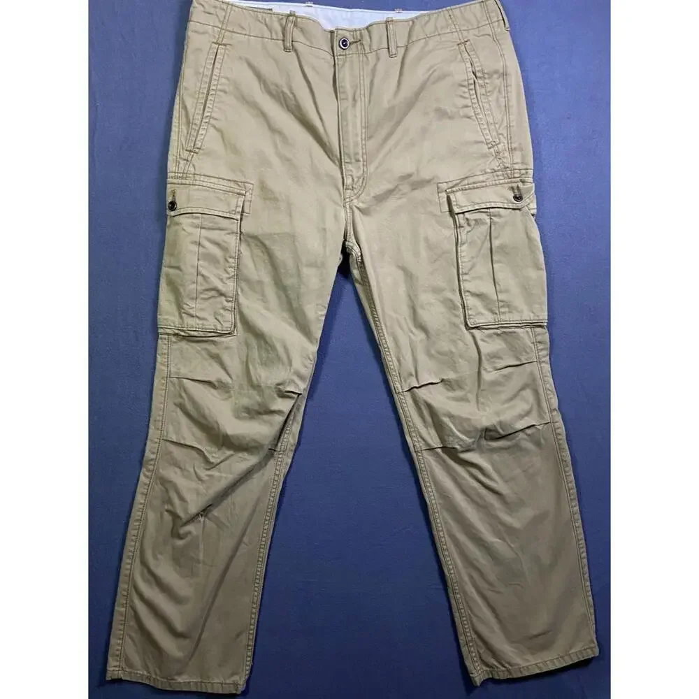 Vtg Levis Ace Cargo Pants Mens 38x32 (40x30) Loose Straight Khaki Grunge Skater